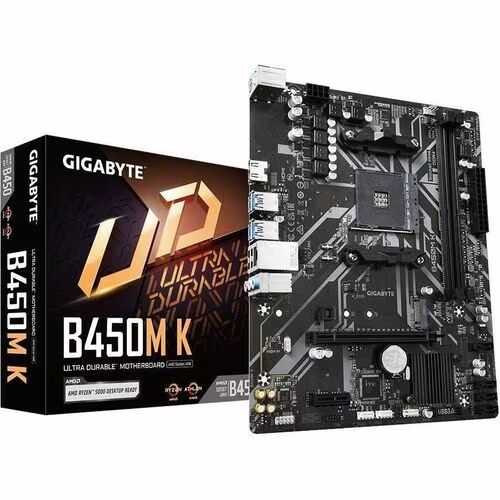 Gigabyte Ultra Durable B450M K Gaming Desktop Motherboard