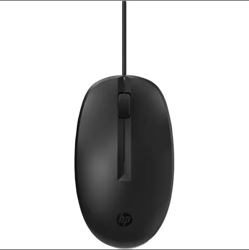 HP 125 WIRED MOUSE Hp Commercial Dt HP 125 Mouse USB Optical 3 Button s  Cable 1200 dpi Scroll Wheel